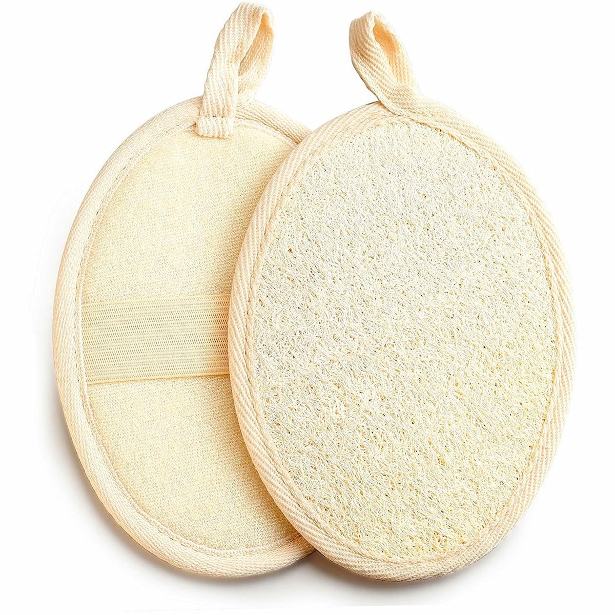 Dailygoods - 2 Stuks Biologisch Afbreekbare Luffa Spons voor Eco-vriendelijk Badgebruik