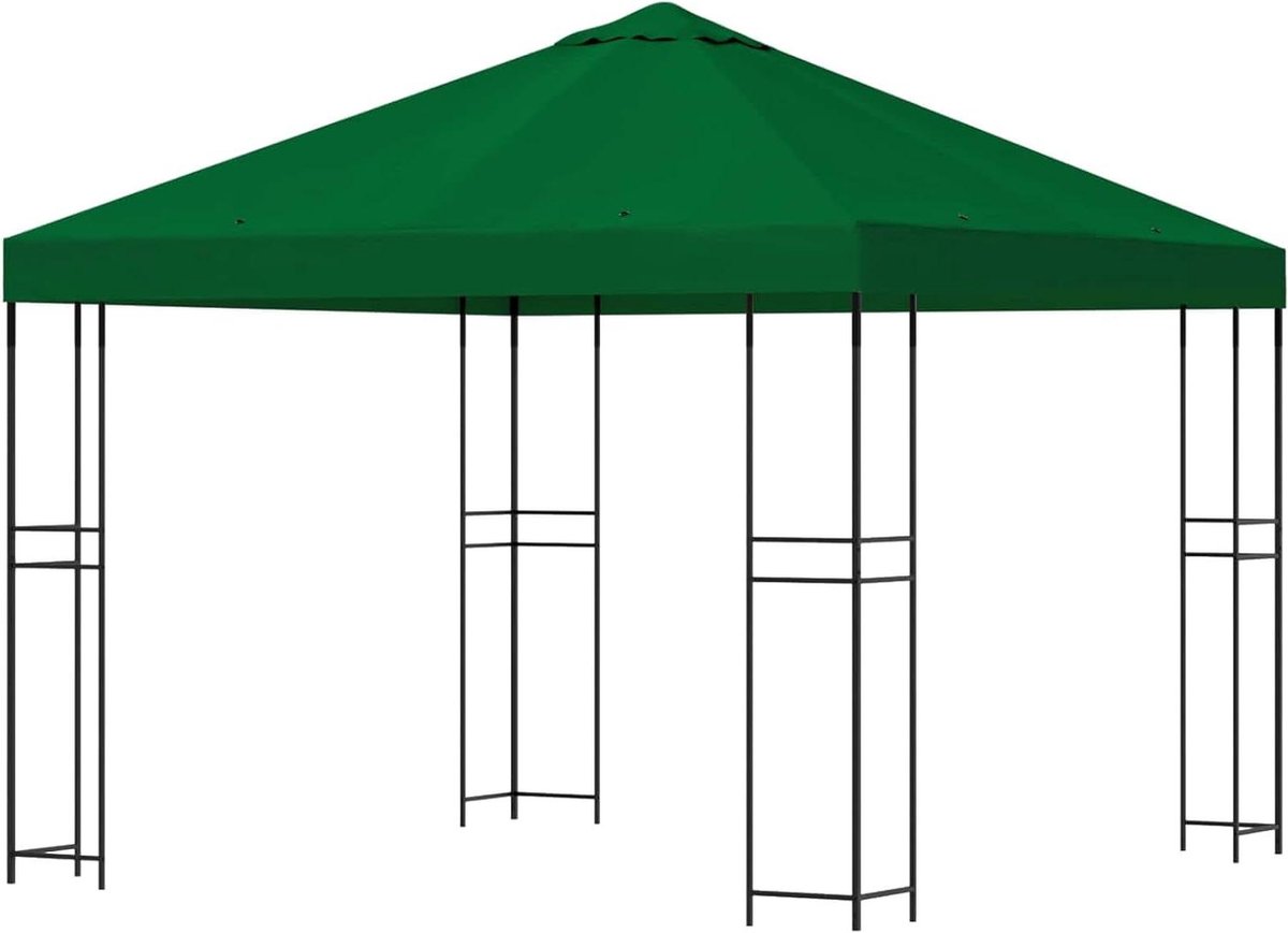 Tuinpaviljoen - Feest tent - Buitenfeestjes organiseren - Waterdicht dak - 3 x 3 meter - Groen