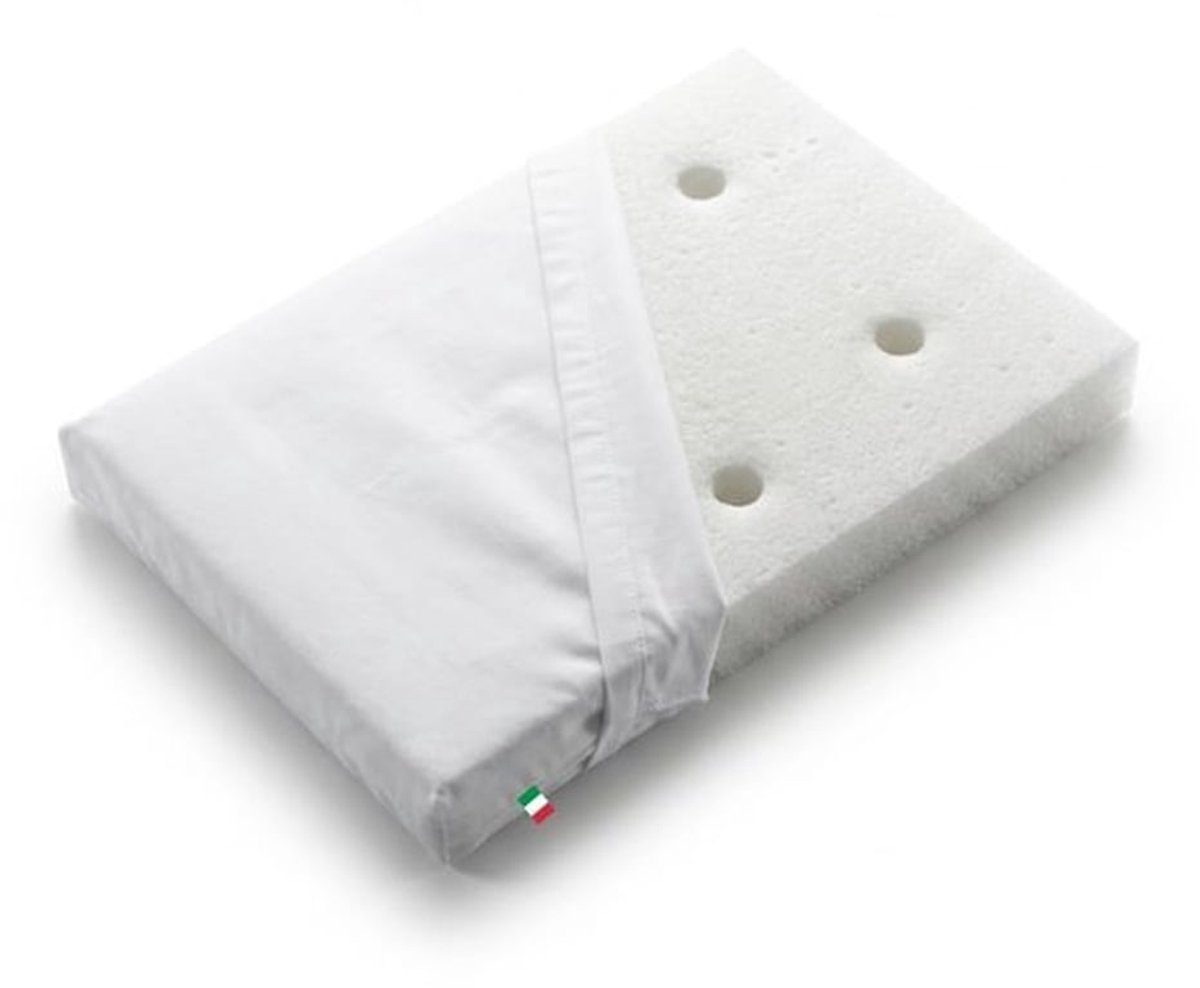 Baby Kussen Geheugenschuim 30 x 50 cm - Ademend - Afneembare Katoenen Overtrek - Voor Wieg/Draagtas - Comfortabel - Veilig Slaapcomfort - Babyhoofdkussen
