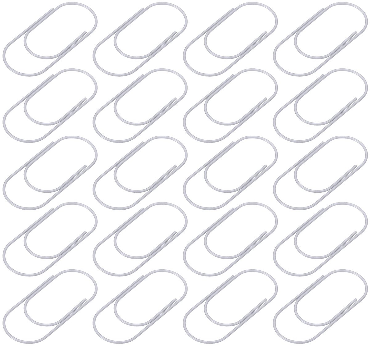 Dailygoods - 30 Stuks Paperclips - Brede Gecoate Clips voor Kantoor en Thuisgebruik (Wit, 2 inch)