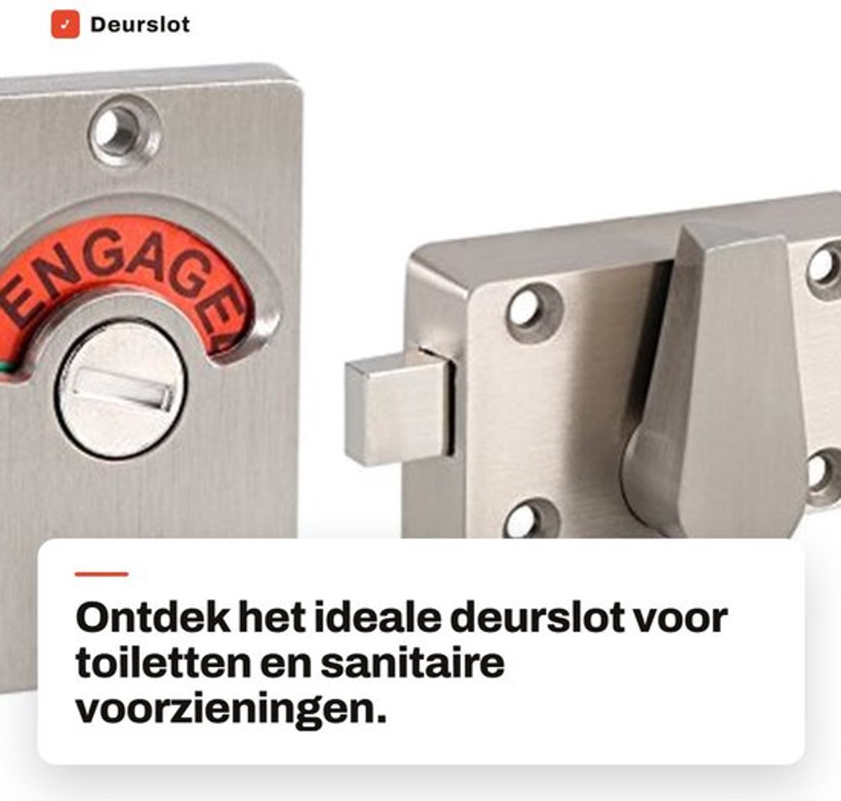 Deurslot Premium Roestvrij Staal - Deurslot Binnendeur - Deurslot met Vergrendeling - Deurslot met Indicator - Eenvoudige Installatie - Geschikt voor Toiletten - Toilet Slot