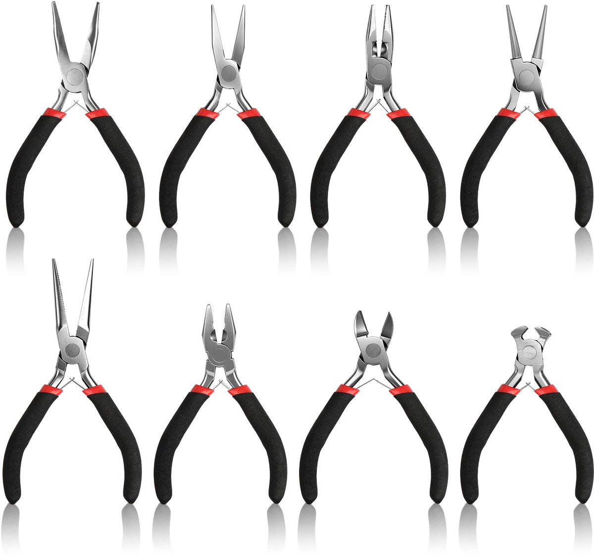 Dailygoods - Sieradentangenset - 8 Stuks Mini Tangset voor Sieradenmaken en Reparaties