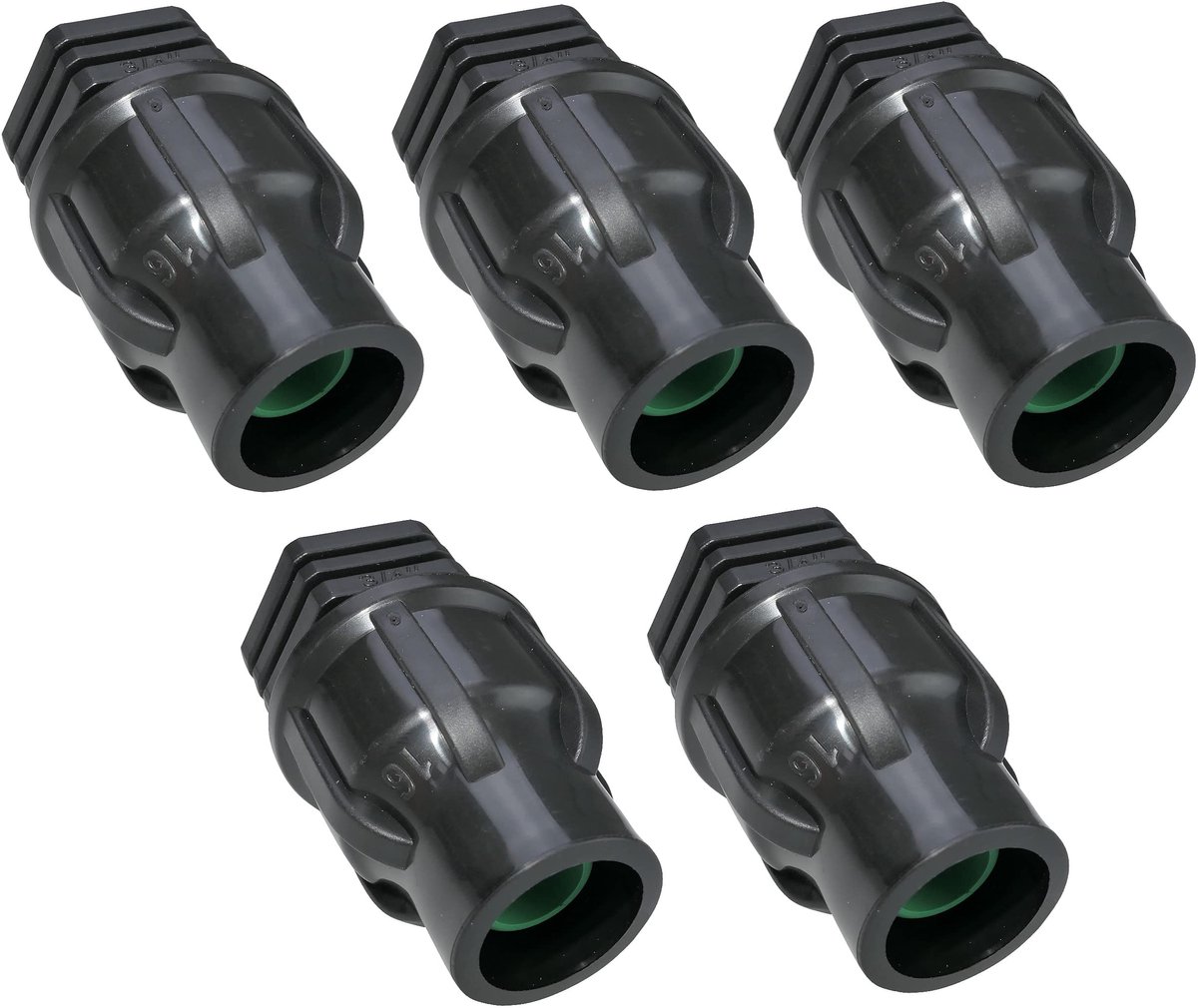 Dailygoods - Set van 5 Eindkappen voor Pijp Ø 16 mm - Plastic