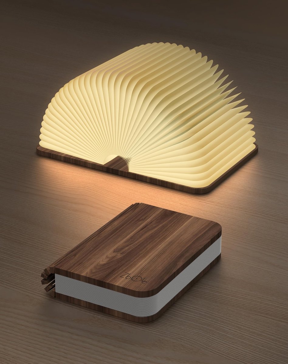 Dailygoods - Vintage Draadloze Boeklamp - Oplaadbare LED Nachtlamp