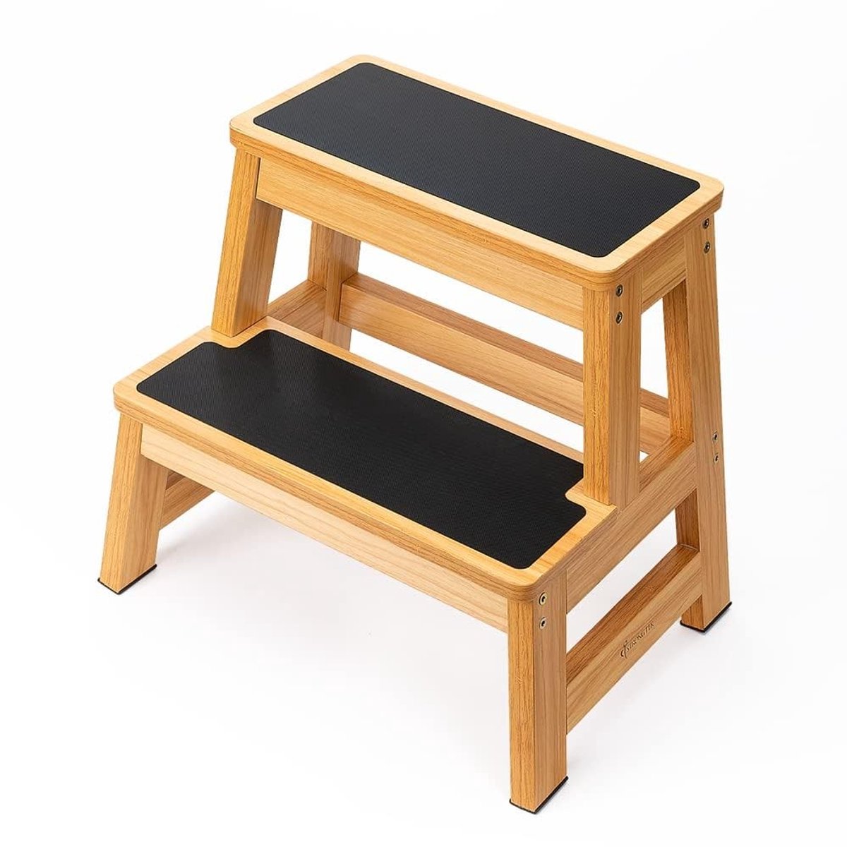 Dailygoods - Houten 2-Treden Kruk voor Volwassenen en Kinderen - Veilig en Multifunctioneel