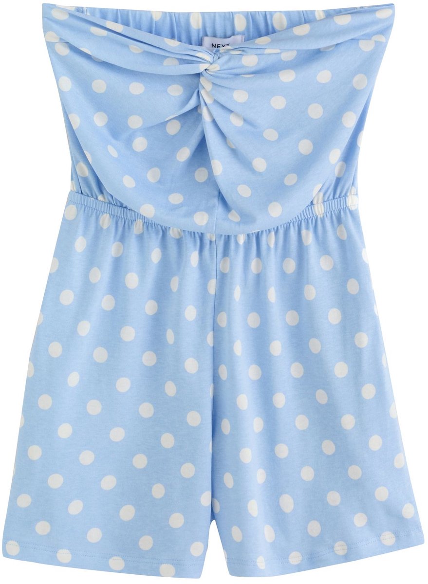 Next - Dames - Bandeaujumpsuit met gedraaide voorkant - Blauw