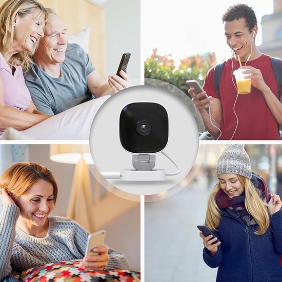 Bewakingscamera Binnen - Nachtcamera WiFi - Huis Beveiligen - Kleuren Nachtzicht - 6.5 x 4.5cm - Wit — afbeelding 2