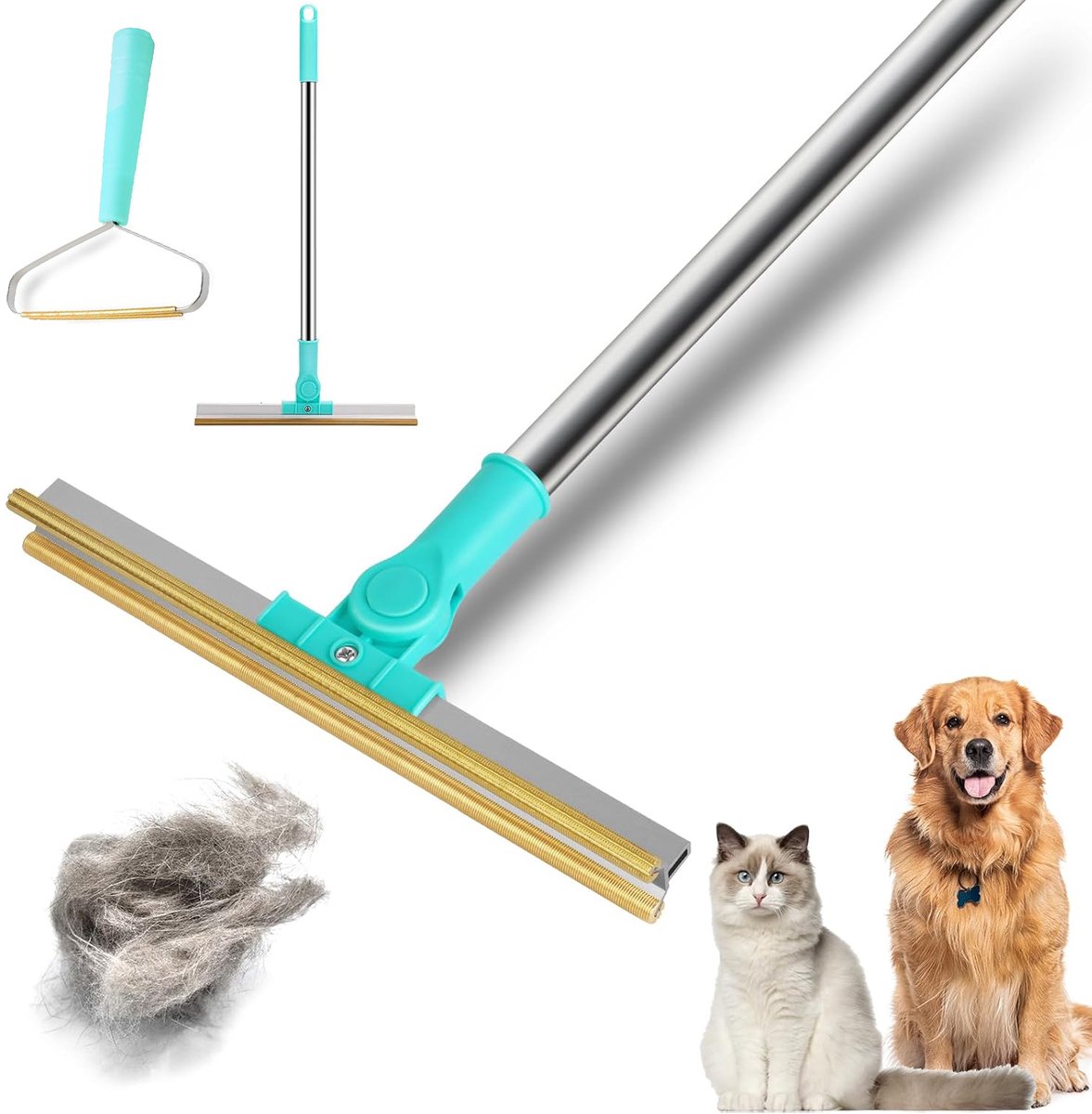 Tapijthark Voor Het Verwijderen Van Dierenharen - Haarverwijderingsborstel - Tapijthark Pluizenschraper - Voor Vloerkleden Gordijnen Tapijten