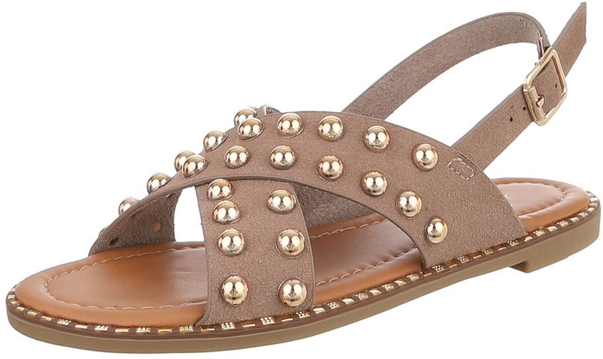 Sandaal met studs en gesp - dames casual Mt:36