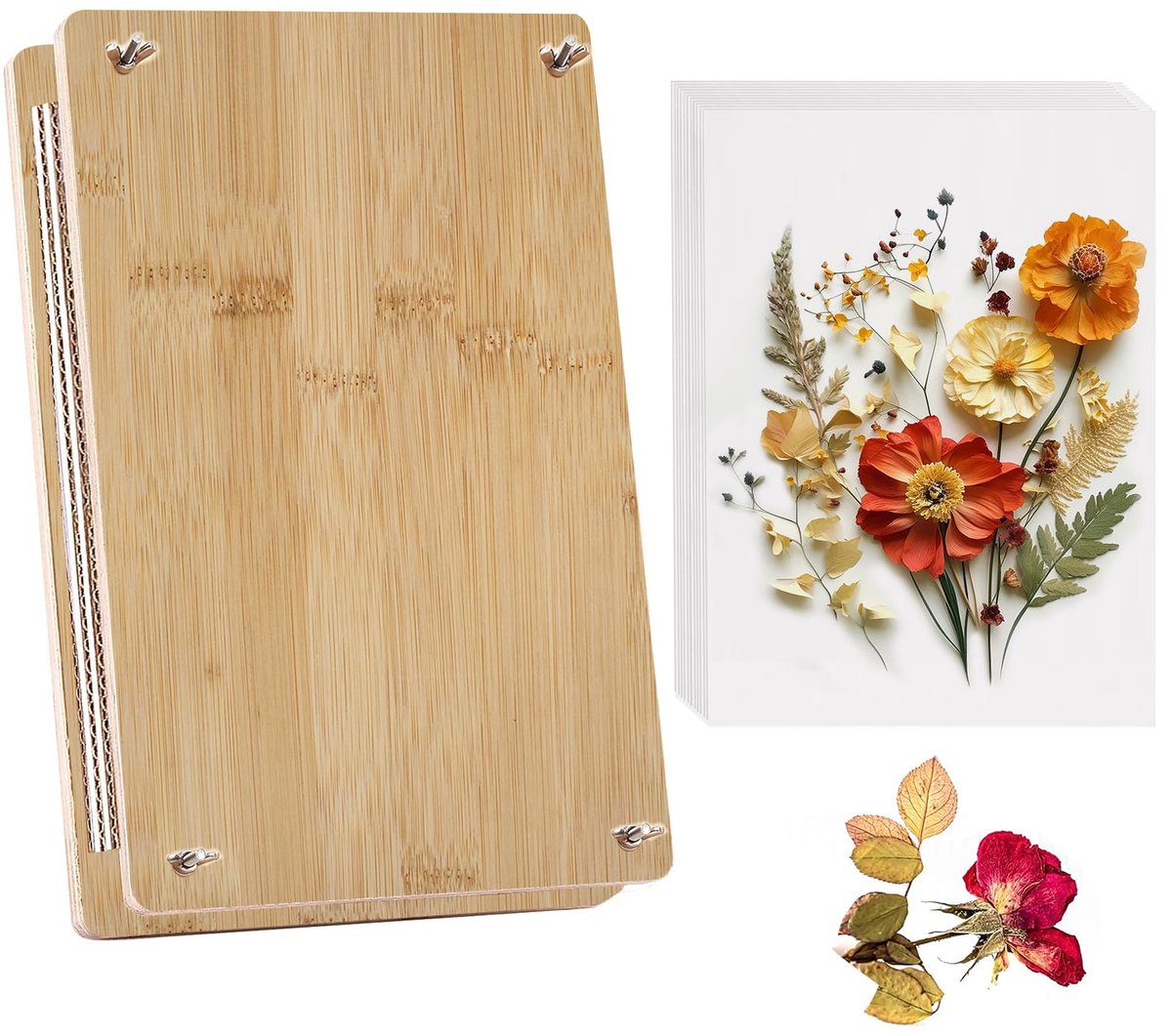 SnelShoppen - Bloemenpersset voor Bloemen en Planten - Kunst en Handwerk DIY Set voor Volwassenen en Kinderen - Bladpers 20 x 30 x 1,2 cm - Leuk Cadea
