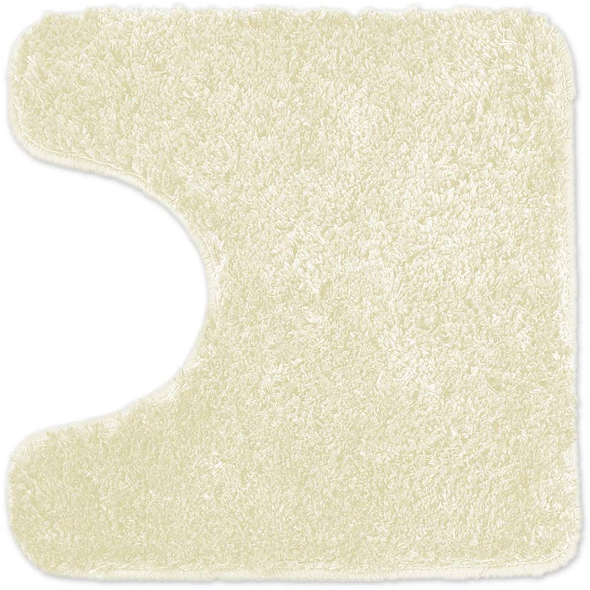 SnelShoppen - Badkamer Tapijt Crème Set - Antislip Badmat en Toiletmat 45x45cm met WC-Uitsparing - Machinewasbaar en Duurzaam voor Badkamer en Toilet