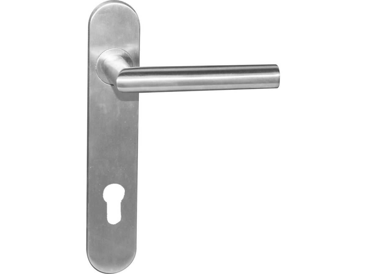 Poignée de porte avec plaque en acier inoxydable 110mm