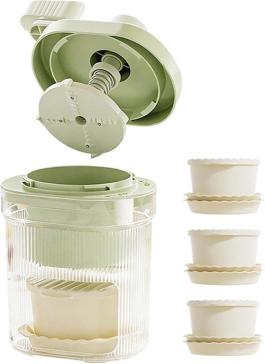IJsmachine - Sneeuwkegelmaker IJsschraper - Desserts Maken - Handmatig Slinger Systeem - 12x23cm - Wit