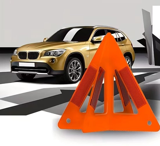Reflecterende Driehoeken voor Auto met Hoge Zichtbaarheid - Driehoek Waarschuwingsbord - Auto Nooduitval
