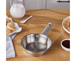 Karaca Elite Mini Koekenpan – 14 cm – RVS – Inductie Geschikt – PFOA-vrij – Zilver