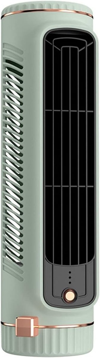 Bladloze Torenventilator - Ventilator Luchtkoeler - Ruimte Koelen - Geluidsarm Ontwerp - 6x8x27cm - Groen
