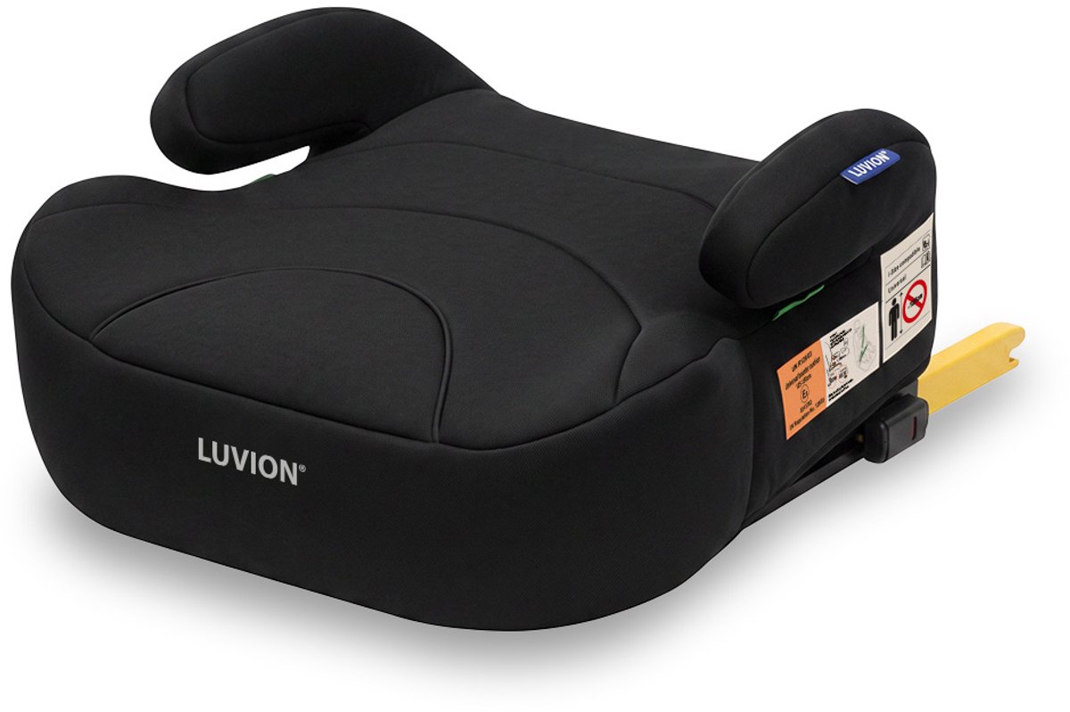 LUVION® Apex ISOFIX Eclipse Black – Zitverhoger Auto met ISOFIX – Stoelverhoger – Booster Seat – UN R129 – 125-150 cm – 7 t/m 12 jaar – Zwart