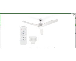 Plafondventilator met verlichting, 3 bladen, wit, Plafon ventilator