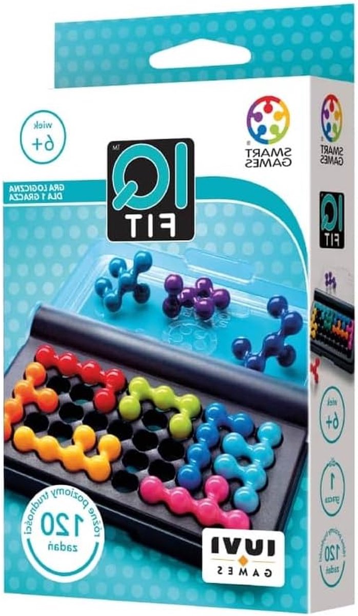 IQ Fit Puzzelspel - Logica Spel Kind - Mentale Ontwikkeling - 120 Taken - 14.4 x 9.7 x 2.8 cm