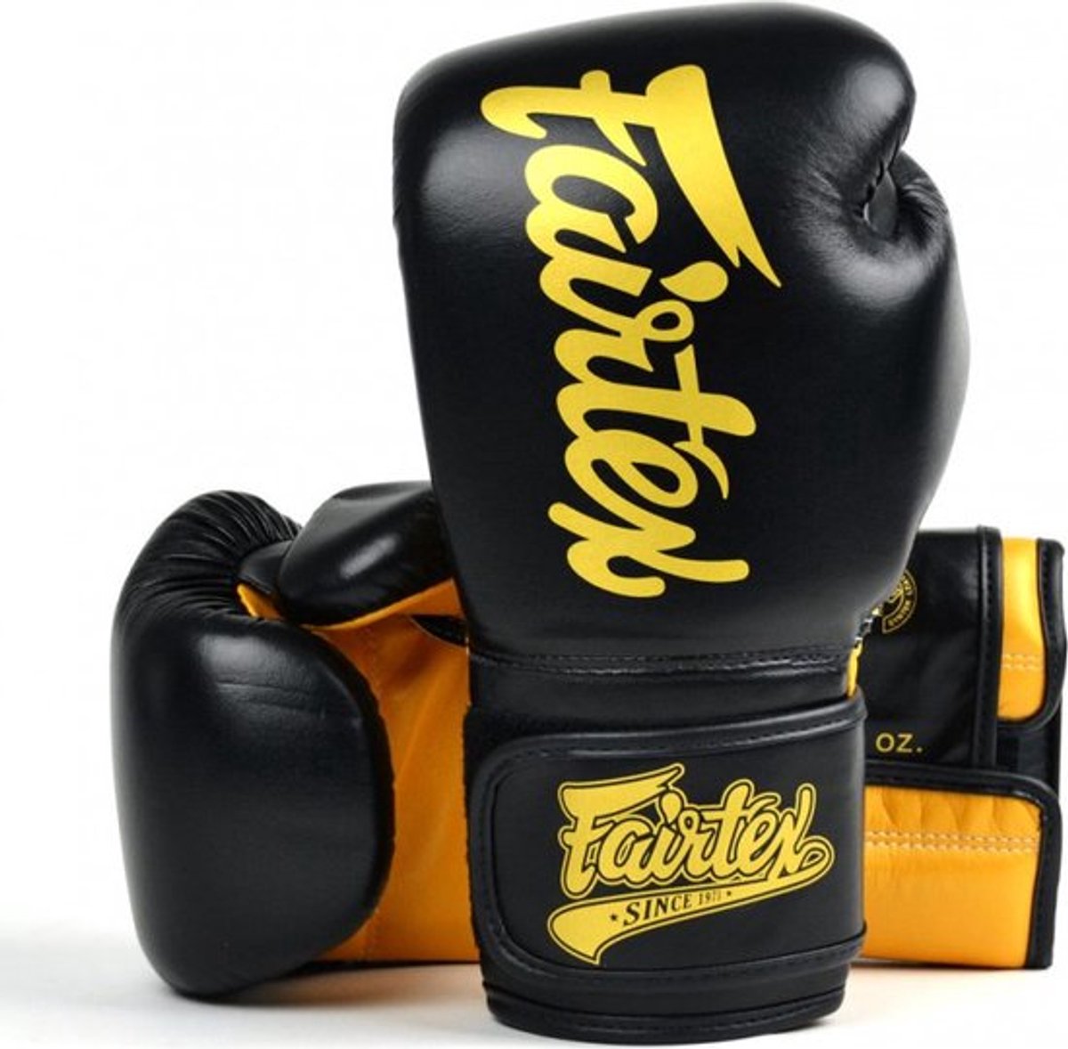 fairtex - bokshandschoenen - BGV18 Fairtex Black-Gold Super Sparring Gloves - 14oz