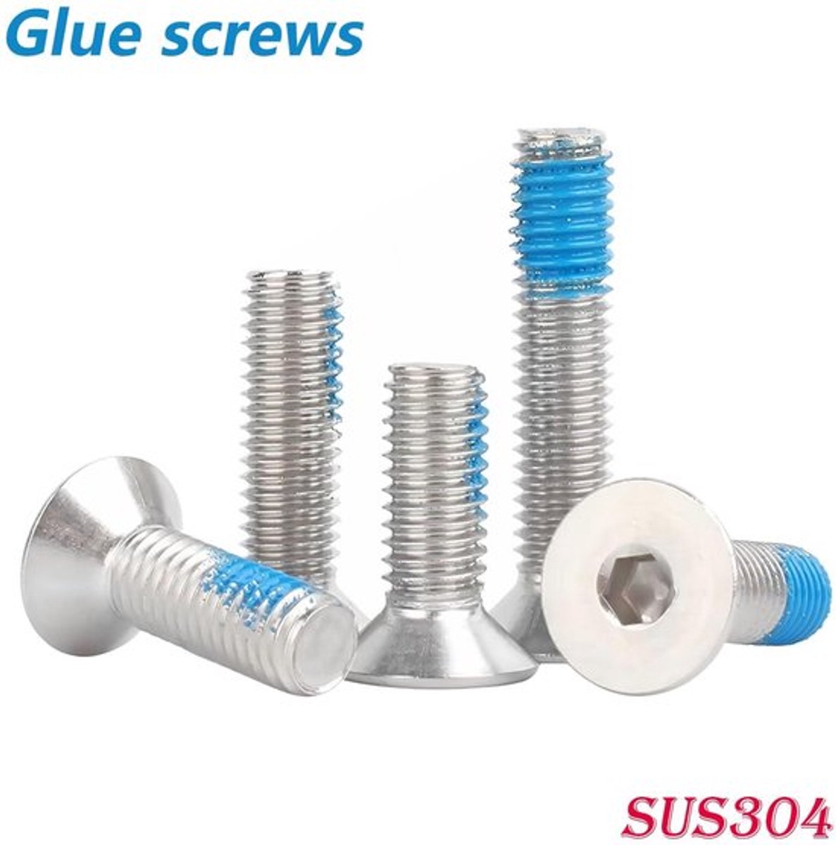 20 stuks verzonken schroeven M4 x 16 mm DIN 7991 met binnenzeskant en coating - Schroefdraadschroeven met Threadlock - Duurzaam assortiment voor diverse klussen