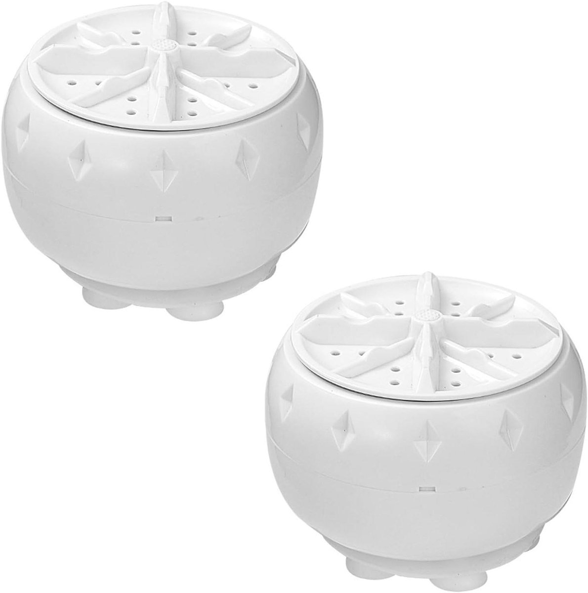 Kleine Wasautomaat Mini Wasmachine Draagbaar Snel Kleding Wassen ABS Textuur Knopautomatisering 10 x 7 cm Wit