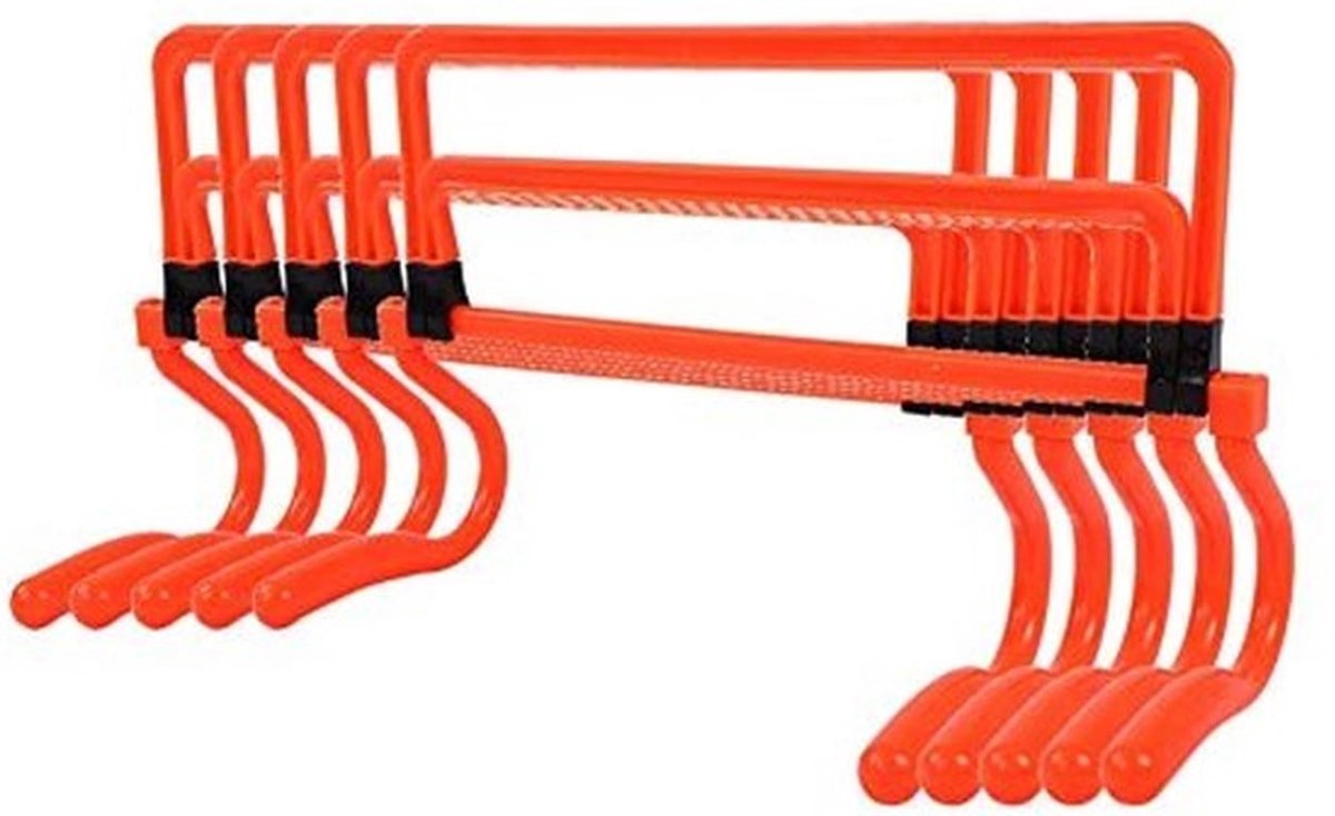 Voetbalhorden 5 Stuks - Verstelbare Trainingshulp - Antislip Design - Snelheid/Beweeglijkheid - Voor Diverse Sporten - 4 Instelhoogtes - Trainingshordes