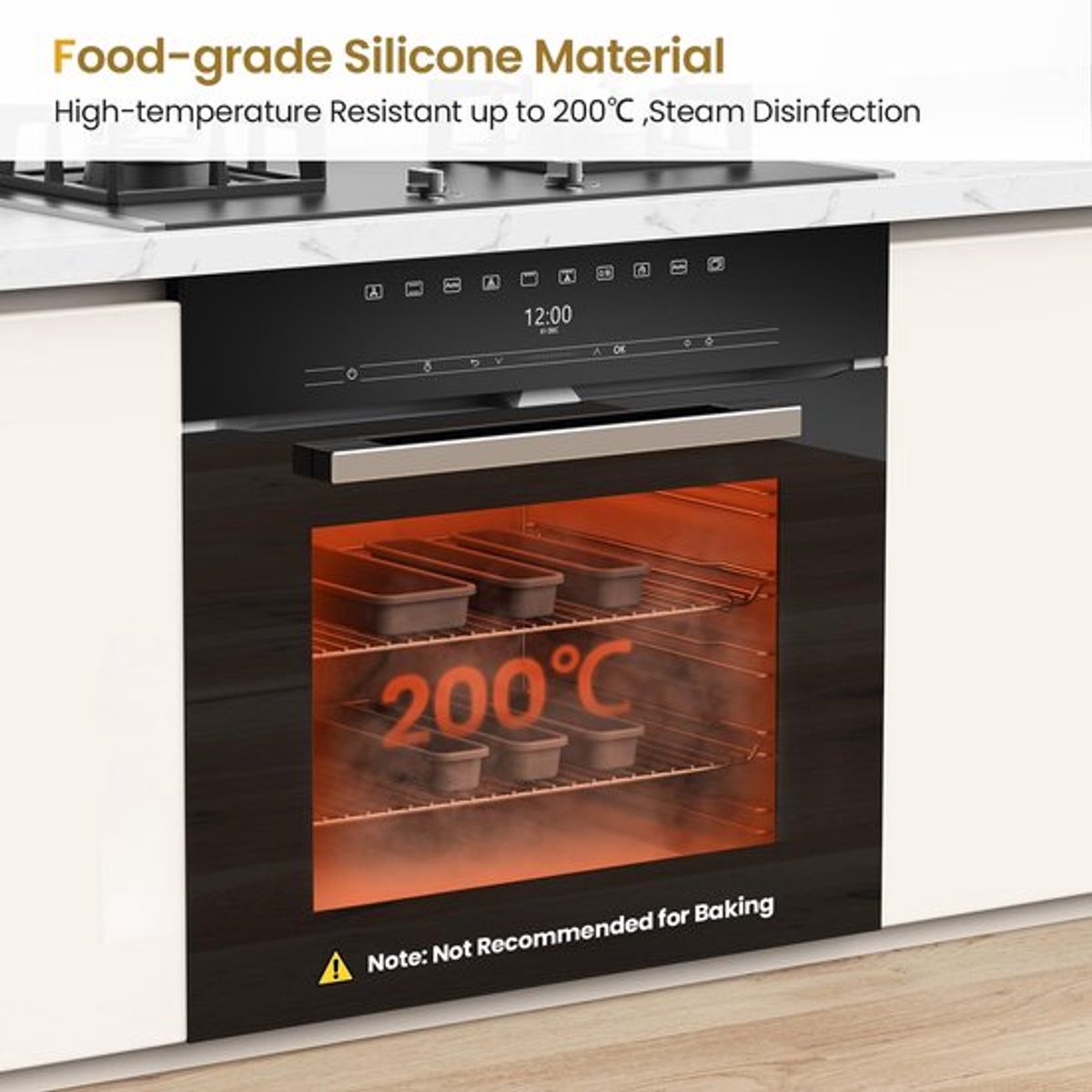 Bestekbak 6 Stuks - Siliconen Lade-organizer - Voedselveilig - Antislip - Hittebestendig tot 200 °C - Flexibel en Drukbestendig
