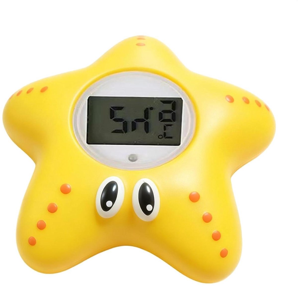 Badthermometer Kinderen - Watertemperatuurmeter Baby - Veilig Baden - Intuïtieve Kleurweergave - 6 cm - Geel