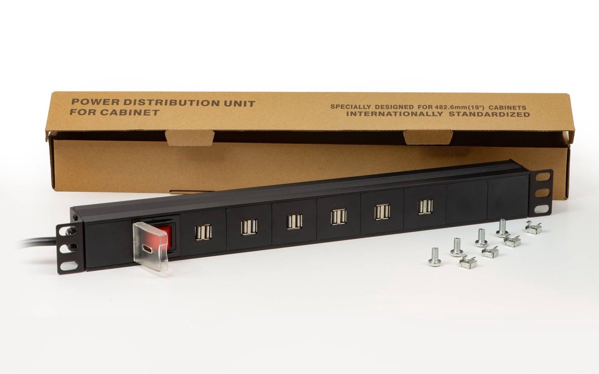 SnelShoppen - Meervoudig stopcontact met 12 USB-aansluitingen, 3,4 A, schakelaar, ideaal voor thuis, kantoor, vakantie, opladen van meerdere apparaten