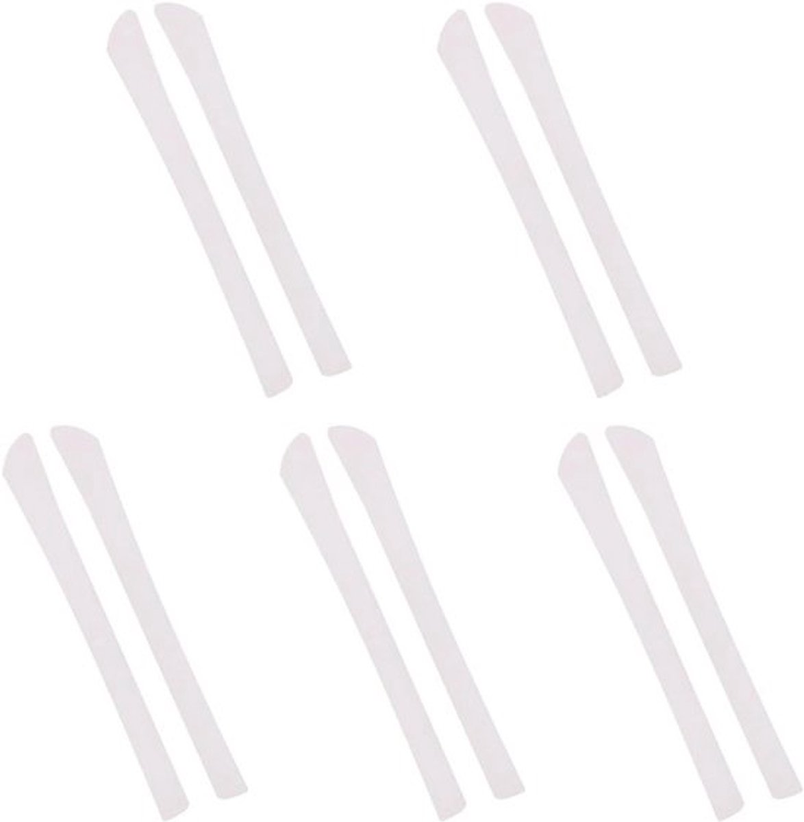 Anti-slip silicone eindkappen voor zonnebril benen - Set van 5 - Wit