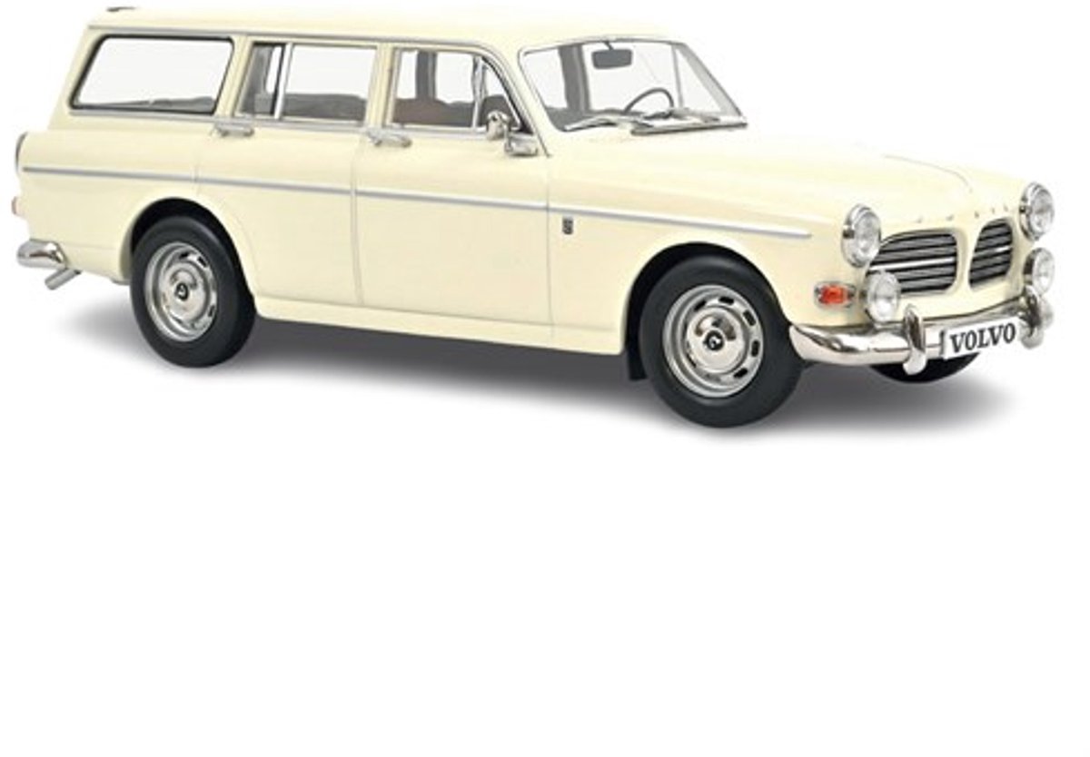 Volvo Amazon Break 1968 Pearl Wit Modelauto 1/18 Norev