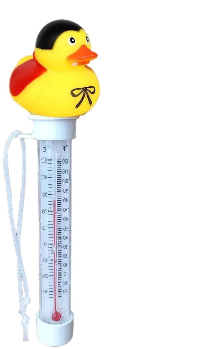 Zwembad Thermometer - Watermeter Drijvend - Water Temperatuur Meten - Eenvoudig Afleesbaar - 21.4 cm - Geel