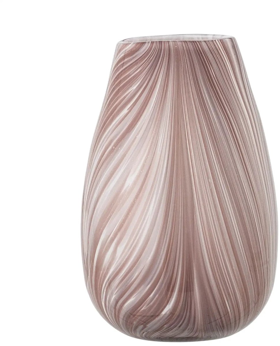 Bloomingville Vaas glas roze Ennis 22cm Rose