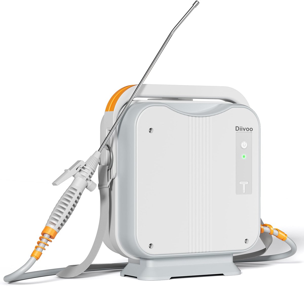 SnelShoppen - Diivoo 5L Batterij Aangedreven Tuinspuit met 7,4V 2000mAh, Verstelbare Spuitkoppen, Verlengde Lans & Schouderband, Ideaal voor Plantenbe