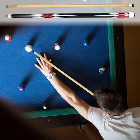 Biljartkeu - Poolstok Keu - Biljart Spelen - Vacuüm Koperen Gewrichten - 145 cm 13 mm - Rood — afbeelding 2