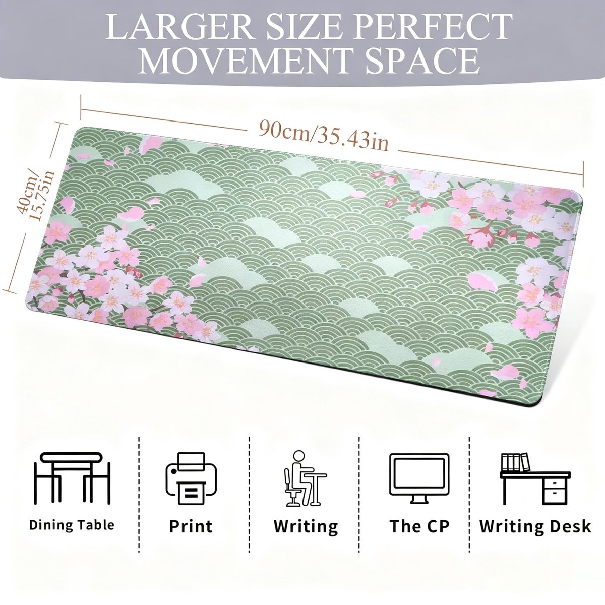 SnelShoppen - Antislip Bureaumat 80 x 30 cm - Roze Muismat - Bureaubescherming voor Thuis - Duurzaam en Stijlvol - Perfect voor Thuiswerk en Kantoor