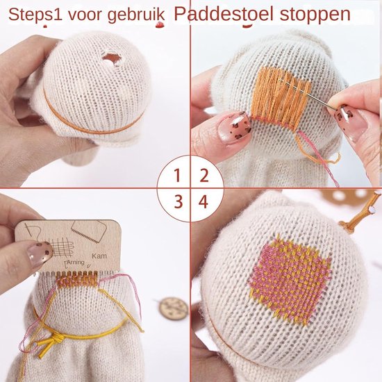 Opvulling & Lapping Kit - Reparatieset Kleding - Textiel Herstellen - Gladde Berken Basis — afbeelding 2