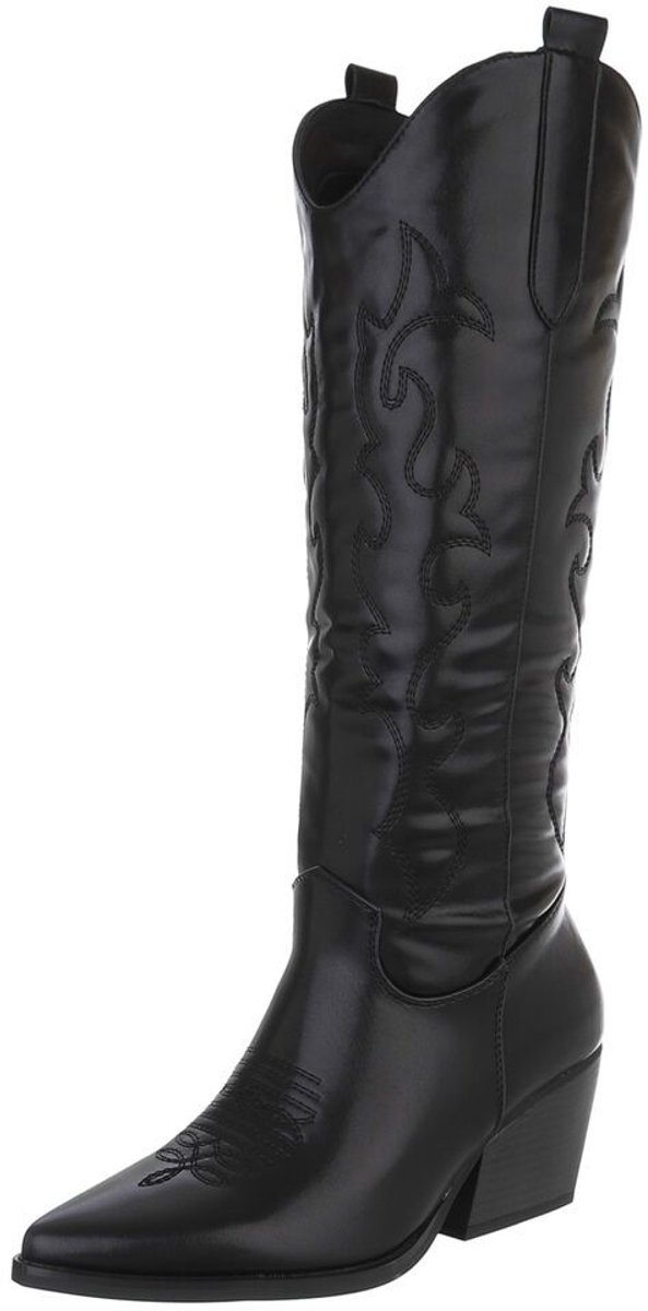 Cowboylaarzen - Hoge schacht en blokhak - Dames Mt:38