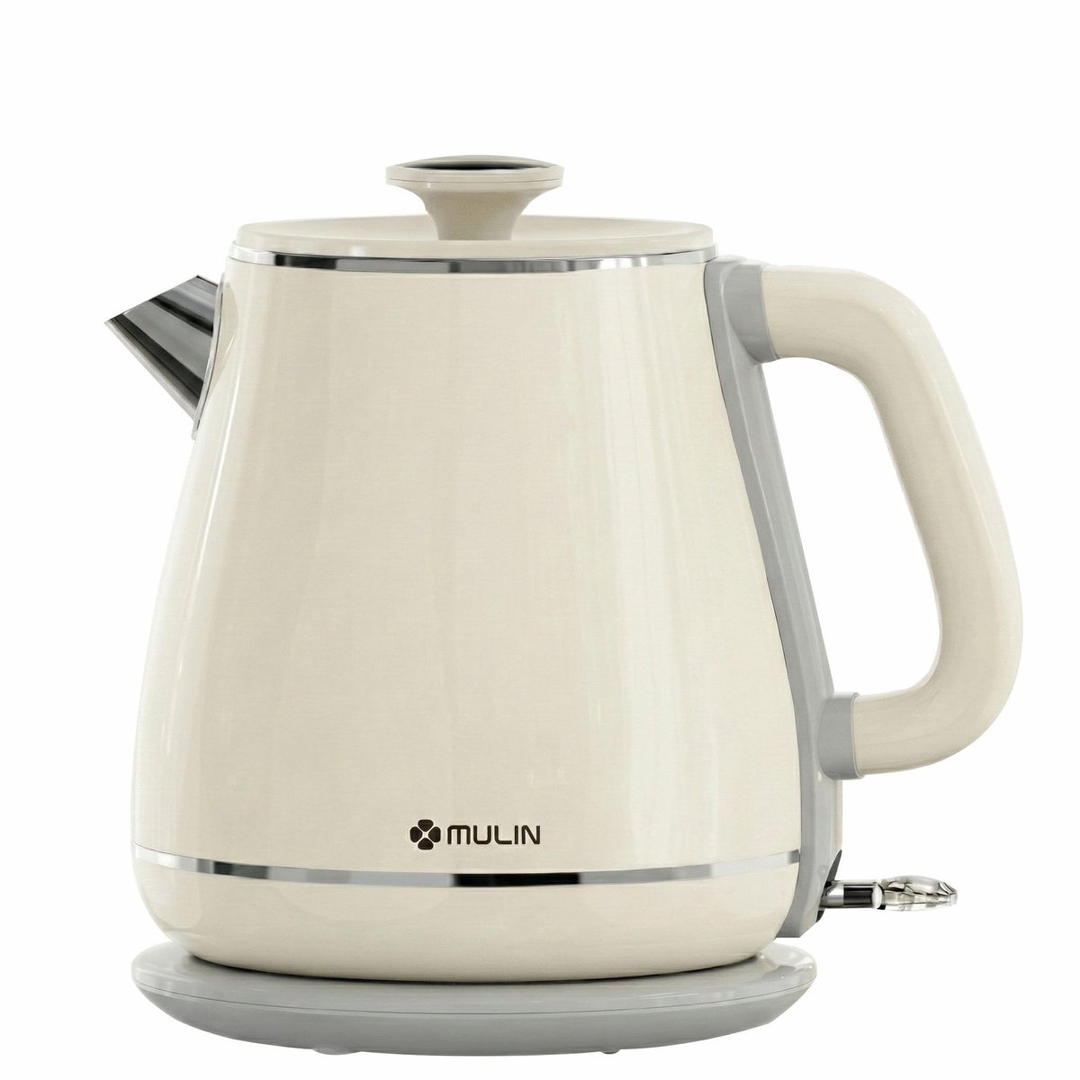 SnelShoppen - Vintage Elektrische Waterkoker 1,8 L met Snelle Kookfunctie en Automatische Uitschakeling, 2200 W, 360° Draaibare Basis voor Keuken en F