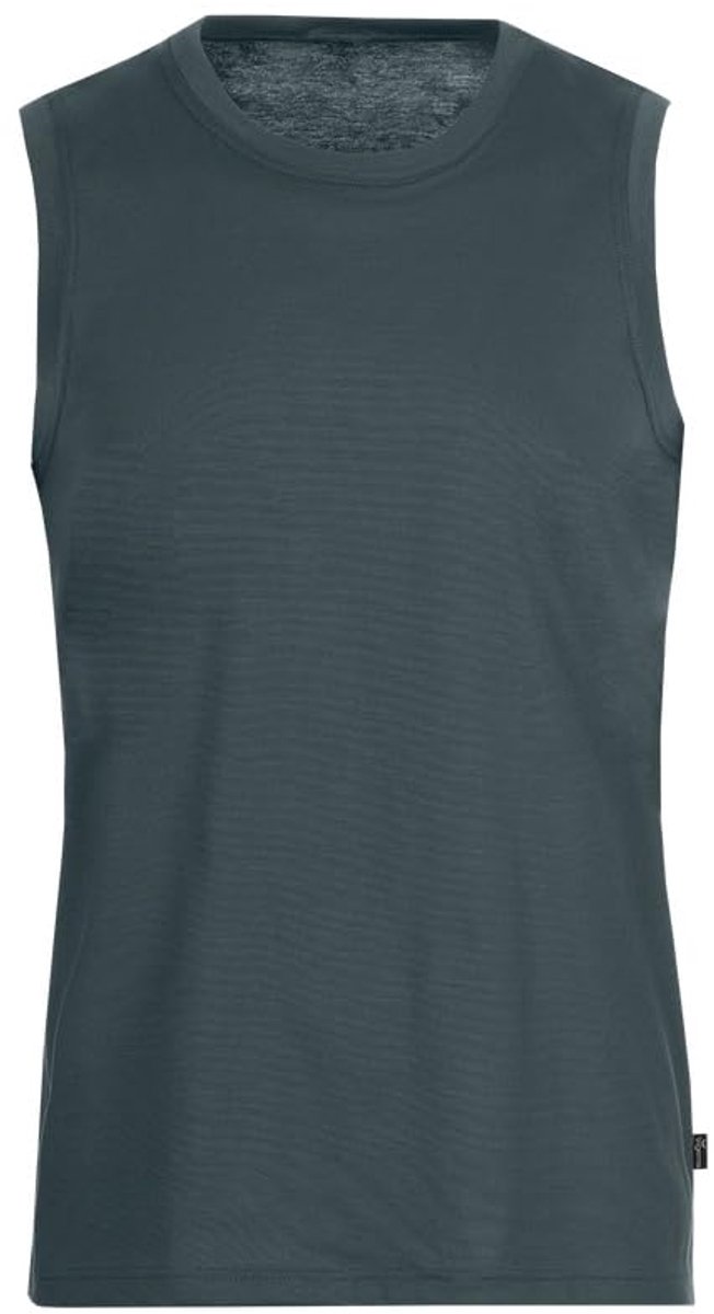 SnelShoppen - Heren Tanktop met Schouderbandjes, Zachte Single Jersey, Antraciet, 5XL, Ideaal voor Zomer, Casual, Sportieve Gelegenheden
