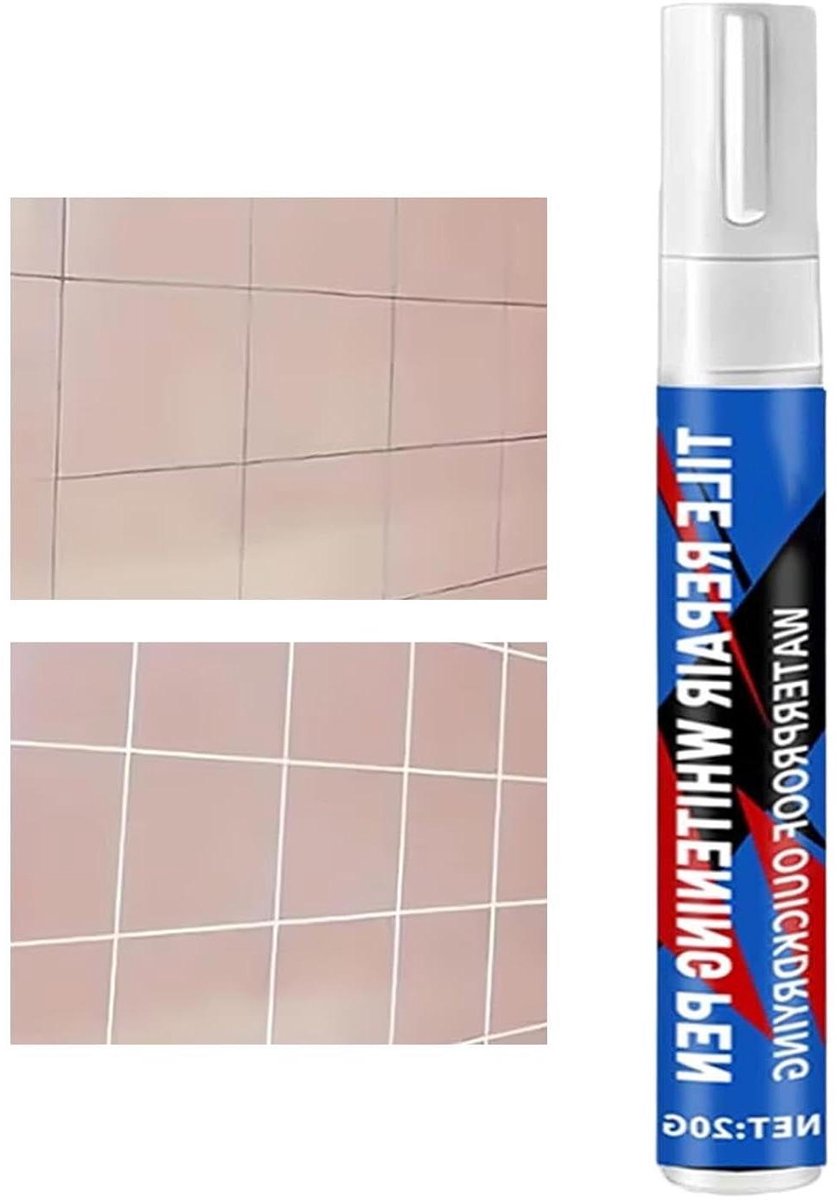Voegenstift - Voegverf marker - Tegels opfrissen - Sneldrogend - 20 g - Wit
