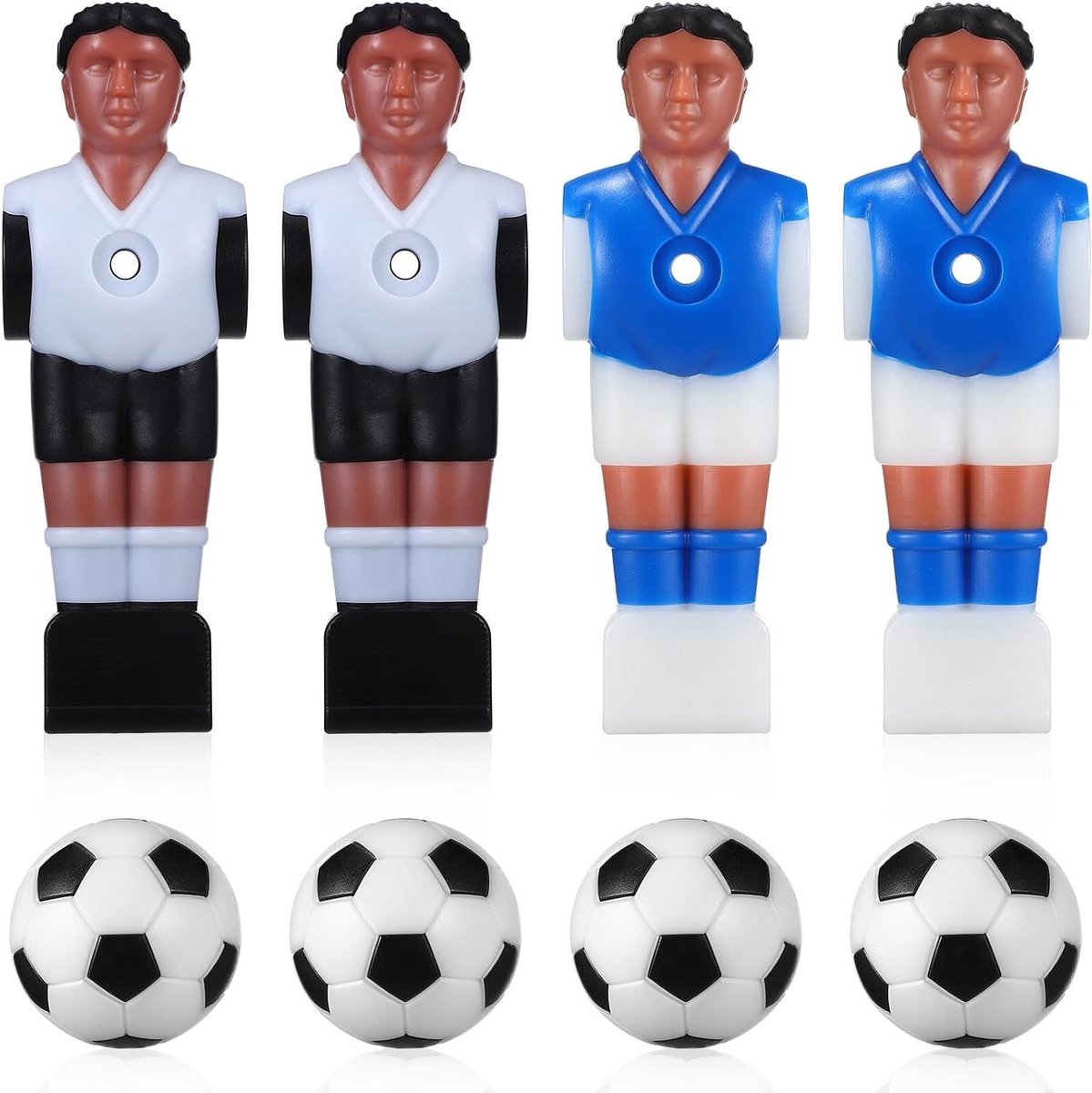 Tafelvoetbalspelers - Reserve figuren Mini spelers - Tafelspel reparatie - Robuust harsmateriaal - 11 cm - Diverse kleuren