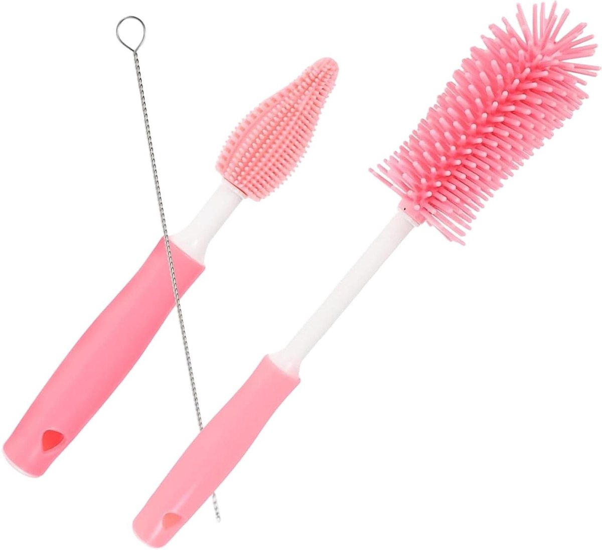 Flessenborstel Set - Rietjes Borstel - Flessen Reinigen - Ergonomische Handgreep - 32 cm - Niet gespecificeerd