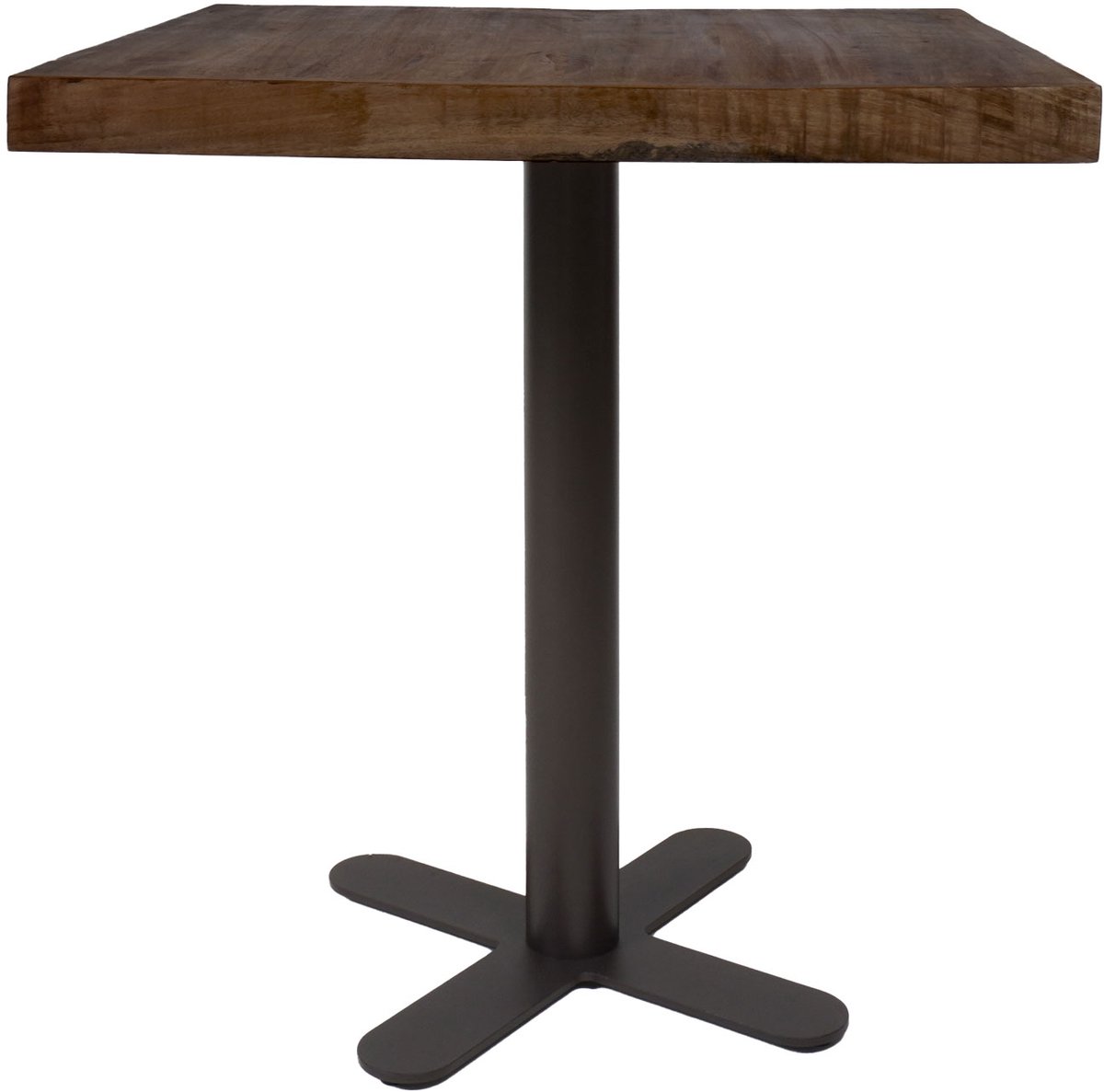 Horeca Eettafel Kruispoot - Espresso Mangohout - 70 x 70 cm