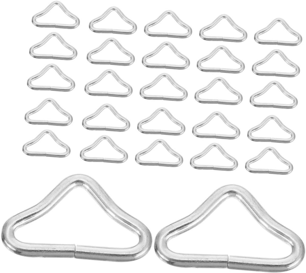 Trampoline Ringen - Gespen Montage - Trampoline Repareren - Driehoekige Gespen - 50 Stuks - Zilver