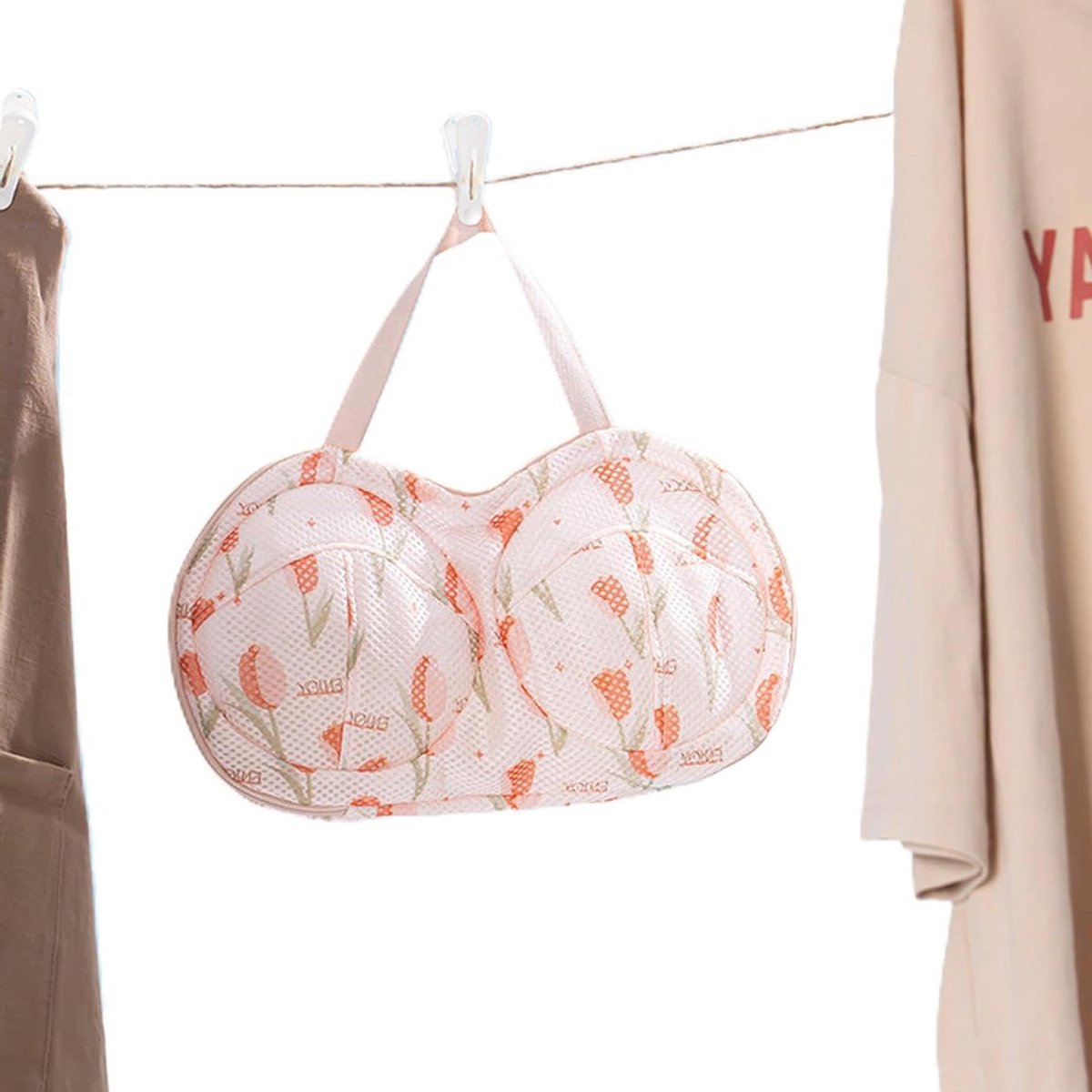 Bh Waszakken - Lingerie Tassen - Delicate Kleding Wassen - Anti-vervorming Ontwerp - 35 x 20 cm - Wit