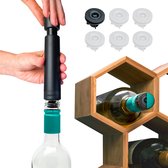 Airtender Wine Saver | 1x Vacuümstopper 1x Wijnpomp | Bewaar wijn tot 5x langer | Vacuümstopper is geschikt voor kurkflessen en ideaal voor schroefdopflessen (100% lekvrij) | Bewaar flessen ook liggend in de koel- en klimaatkast | Made in Holland