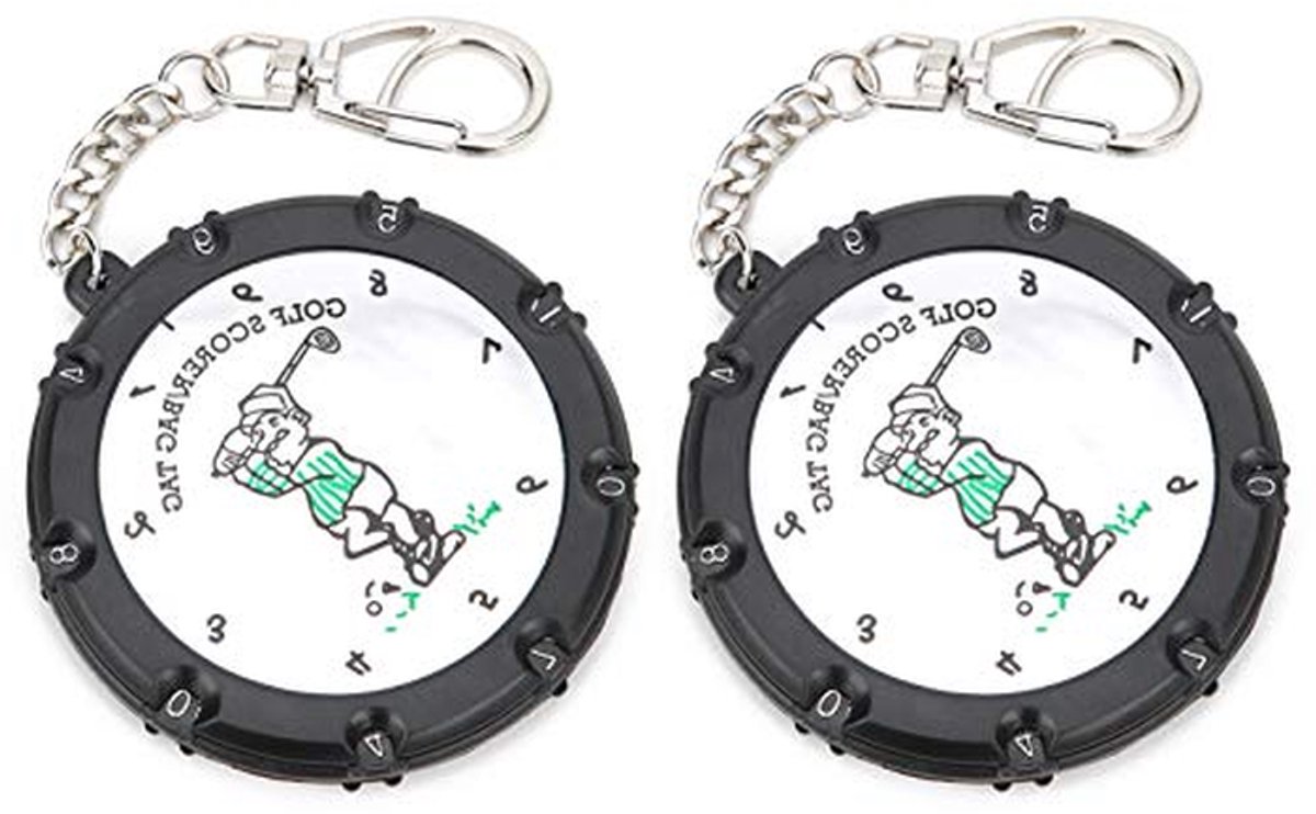 Golf Score Tellers - Slag Teller Golf - Golfspel Registreren - Dubbelzijdig 18 Gaten - 17 cm - Zilver