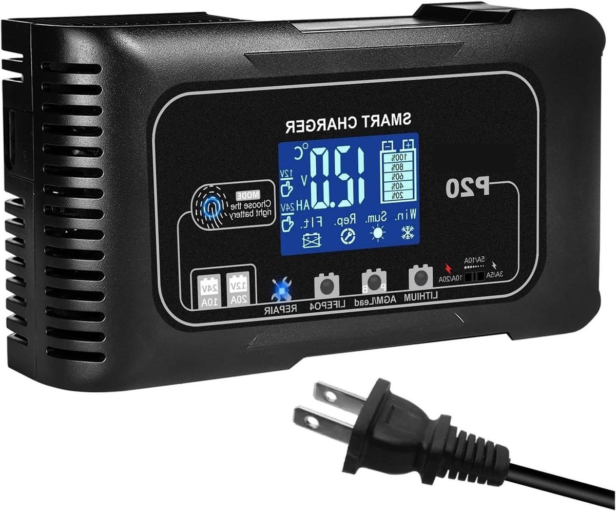 Batterijlader - Acculader Auto - Accu Opladen - Slimme Laadtechnologie - 20A 12V-24V - One Color